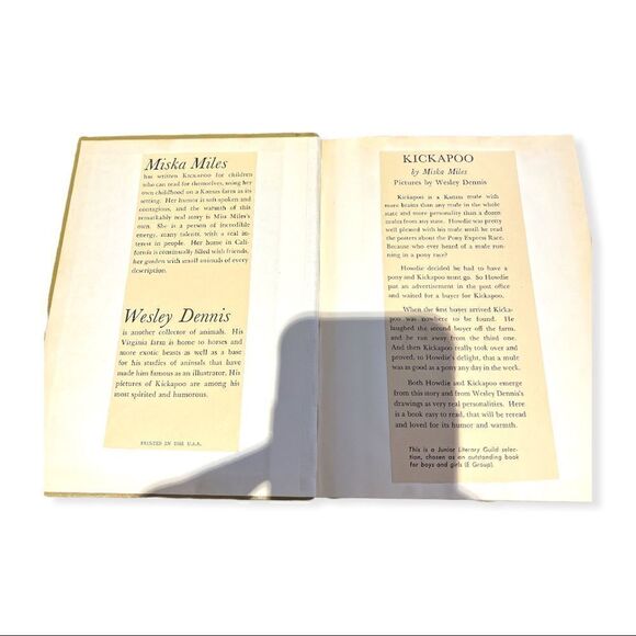 Kickapoo Book By Miska Miles First Edition - Picture 2 of 8